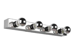 Retro LED Badezimmer Wandleuchte in Chrom 55cm - Spiegelleuchte
