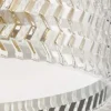 Retro LED Deckenleuchte Messing mit Chevron Glas Lampenschirm Ø 30,5cm
