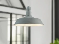 Retro LED Pendelleuchte Lampenschirm Metall Betonoptik, Ø 36cm