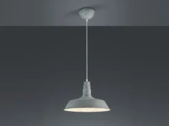 Retro LED Pendelleuchte Lampenschirm Metall Betonoptik, Ø 36cm