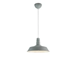 Retro LED Pendelleuchte Lampenschirm Metall Betonoptik, Ø 36cm