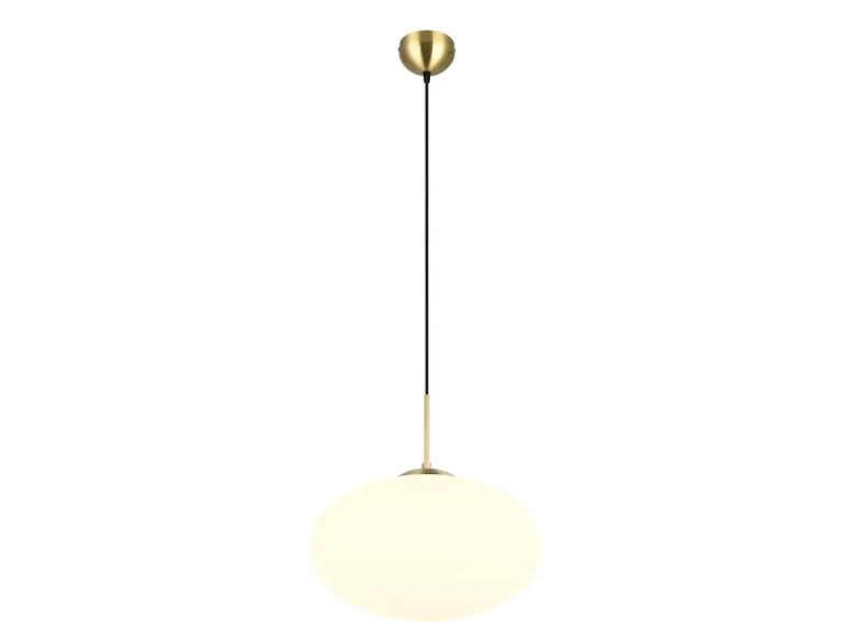 Retro LED Pendelleuchte Messing mit Glaskugel Lampenschirm, Ø 40cm