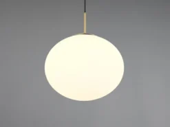 Retro LED Pendelleuchte Messing mit Glaskugel Lampenschirm, Ø 30cm
