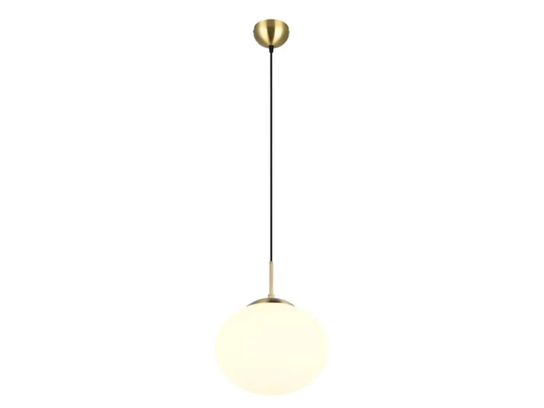 Retro LED Pendelleuchte Messing mit Glaskugel Lampenschirm, Ø 30cm