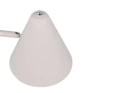 Retro LED Schreibtischleuchte mit Schwenkarm aus Metall Hellgrau, Höhe 50,5cm