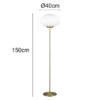 Retro LED Stehleuchte Messing mit Glaskugel Lampenschirm, Höhe 150cm