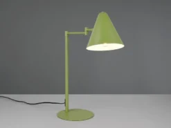 Retro Schreibtischlampe COSIMA mit Schwenkarm aus Metall Grün, Höhe 50,5cm