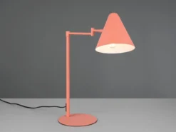 Retro Schreibtischlampe COSIMA mit Schwenkarm aus Metall Apricot, Höhe 50,5cm