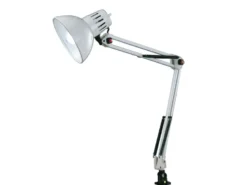 Retro Schreibtischlampe TAJO zum Klemmen, Weiß, max. Höhe 73,5cm