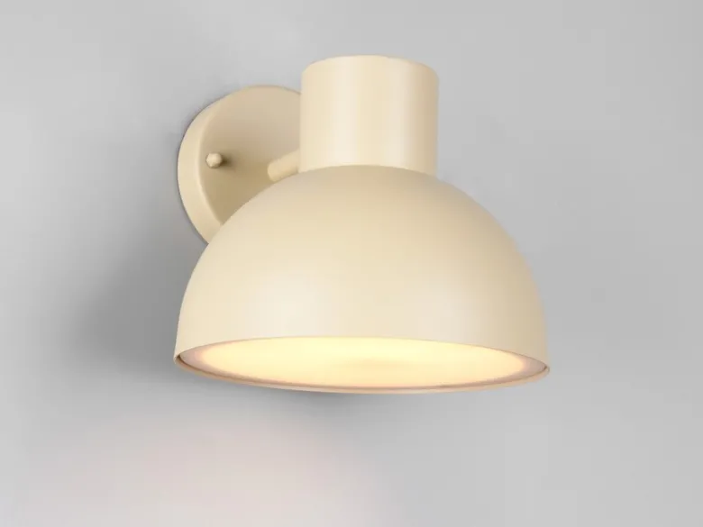 Retro Style Downlight Außenwandleuchte ELBE Beige, Ø 20cm