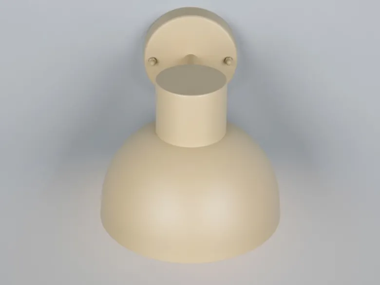 Retro Style Downlight Außenwandleuchte ELBE Beige, Ø 20cm