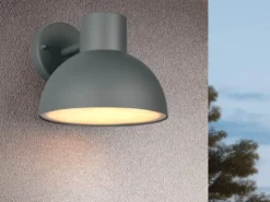 Retro Style Downlight Außenwandleuchte ELBE Anthrazit, Ø 20cm
