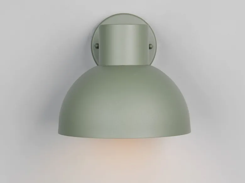 Retro Style Downlight Außenwandleuchte ELBE Grün, Ø 20cm