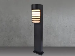 Retro Wegeleuchte FULTON ALU Schwarz, IP54, E27 -Smart fähig- Höhe 75cm