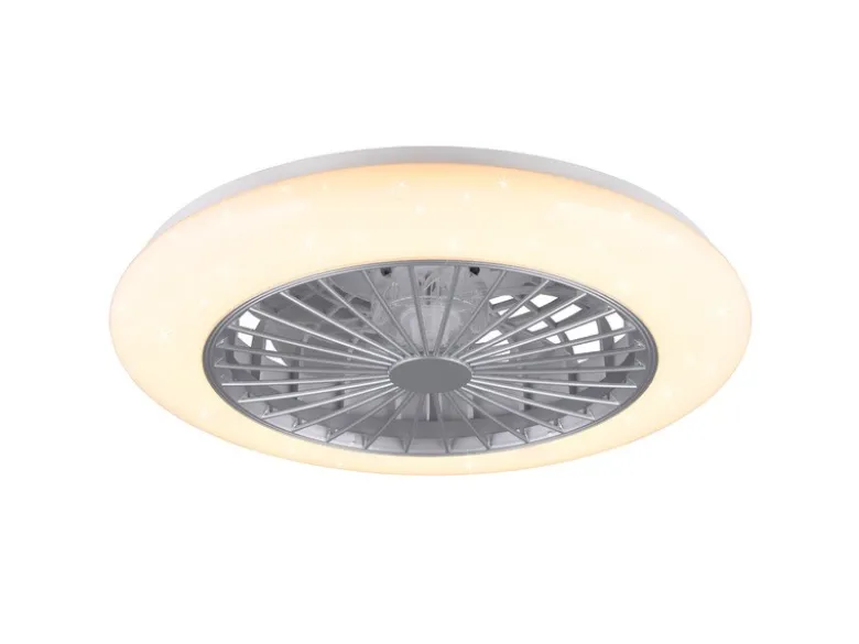 RGB LED Deckenleuchte mit Ventilator, Fernbedienung & Wandhalterung, Ø 50cm