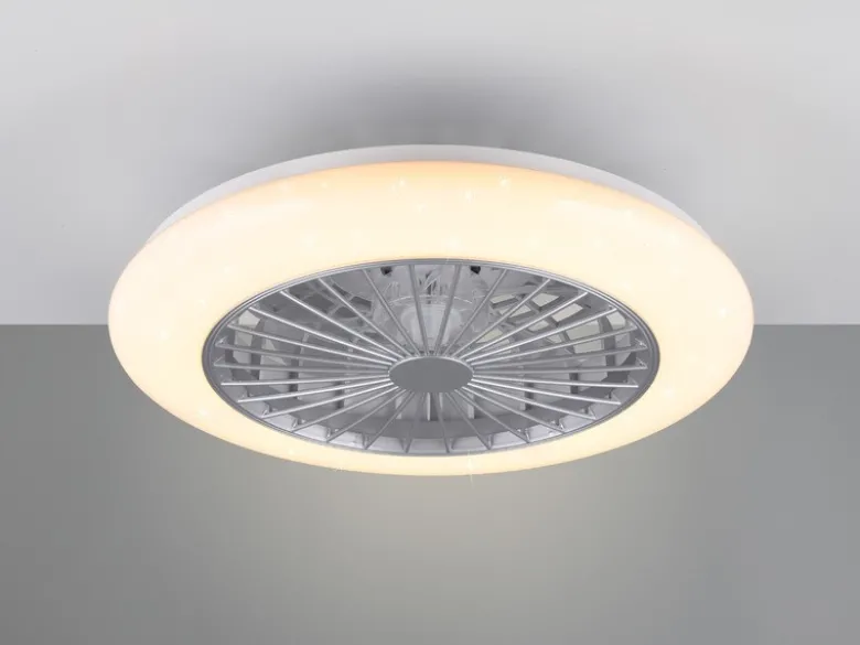 RGB LED Deckenleuchte mit Ventilator, Fernbedienung & Wandhalterung, Ø 50cm