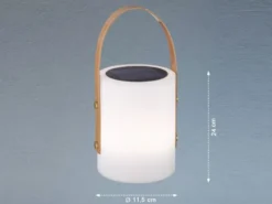 RGB Outdoor Tischleuchte BARI 24cm mit Fernbedienung, per USB & Solar aufladbar