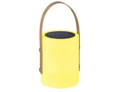RGB Outdoor Tischleuchte BARI per USB & Solar aufladbar, Höhe 34cm