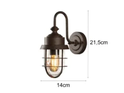 Robuste LED Außenwandleuchte aus Stahl Rostoptik Höhe 21,5cm
