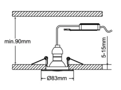 Runde Einbaustrahler Decke im 4er Set schwenkbar Silber Chrom GU10
