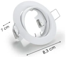 Runde Einbaustrahler Decke JURA 3er Set Ø 8,3cm schwenkbar Weiß matt GU10