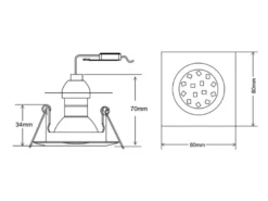 Runde Einbaustrahler Decke JURA 3er Set Ø 8,3cm schwenkbar Weiß matt GU10