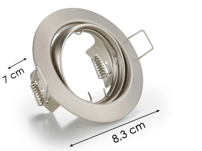 Runde Einbaustrahler Decke JURA 3er Set Ø 8,3cm schwenkbar Silber matt GU10