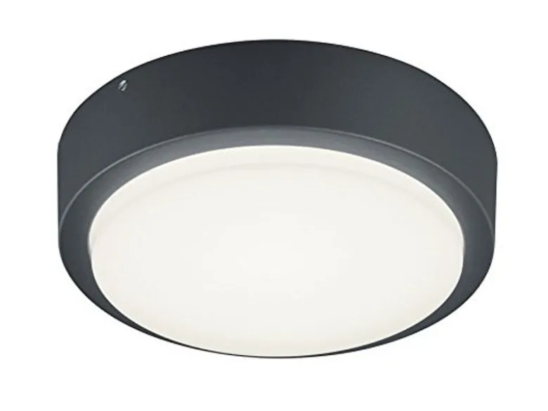 Runde LED Außenwandleuchte BREG in anthrazit aus wetterfestem Aluminium Ø 20cm