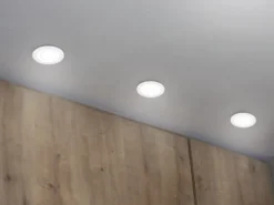 Runde LED Deckeneinbaustrahler 2er Set in Weiß matt Ø 8,2cm