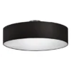 Runde LED Deckenleuchte mit Stoffschirm in Schwarz Ø 50cm
