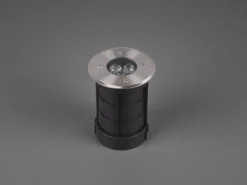 Runder Bodeneinbauspot BELAJA Edelstahl Ø 11cm IP65 - Bodenstrahler für Einfahrt