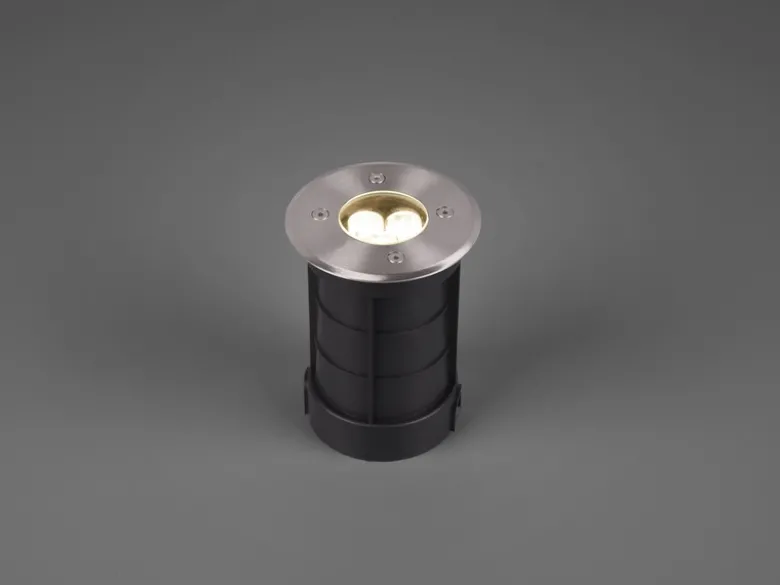 Runder Bodeneinbauspot BELAJA Edelstahl Ø 11cm IP65 - Bodenstrahler für Einfahrt