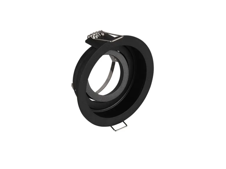 Runder Deckeneinbaustrahler KENAI Schwarz matt, schwenkbar Ø 9,2cm