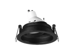 Runder Deckeneinbaustrahler KENAI Schwarz matt, schwenkbar Ø 9,2cm
