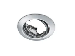 Runder Deckeneinbaustrahler JURA Ø 8,3cm schwenkbar in Silber Chrom GU10
