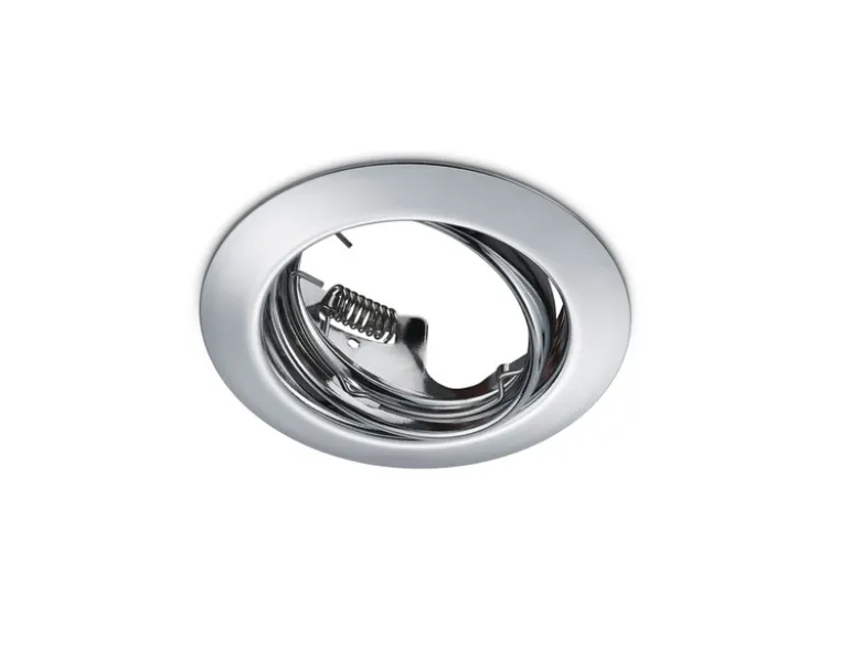 Runder Deckeneinbaustrahler JURA Ø 8,3cm schwenkbar in Silber Chrom GU10