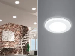 Runder LED Deckeneinbaustrahler AURA Weiß matt Ø 8,2cm