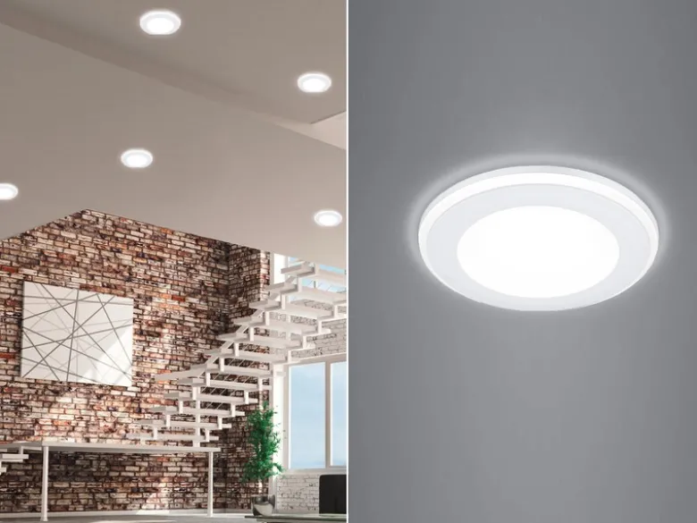 Runder LED Deckeneinbaustrahler AURA Weiß matt Ø 8,2cm