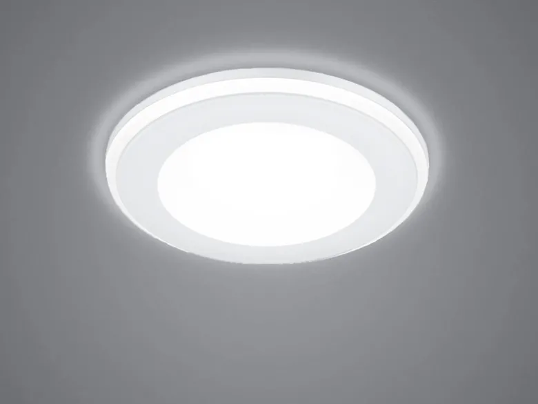 Runder LED Deckeneinbaustrahler AURA Weiß matt Ø 8,2cm