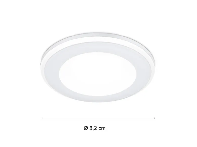 Runder LED Deckeneinbaustrahler AURA Weiß matt Ø 8,2cm