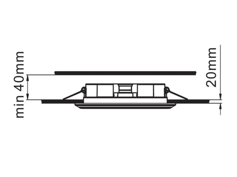 Runder LED Deckeneinbaustrahler 2er Set in Silber Chromfarben Ø 14,8cm