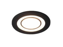 Runder LED Deckeneinbaustrahler CORE in Schwarz matt Ø 8,2cm