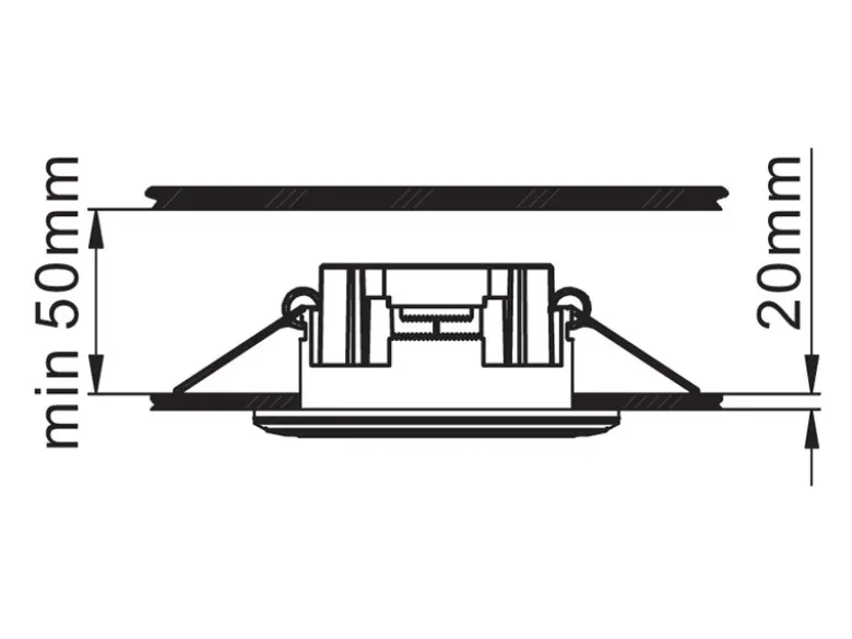 Runder LED Deckeneinbaustrahler 2er Set in Silber Chromfarben Ø 8,2cm
