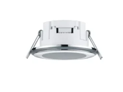 Runder LED Deckeneinbaustrahler 2er Set in Silber Chromfarben Ø 8,2cm