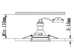 Runder LED Deckeneinbaustrahler Schwarz matt, schwenkbar Ø 9,2cm