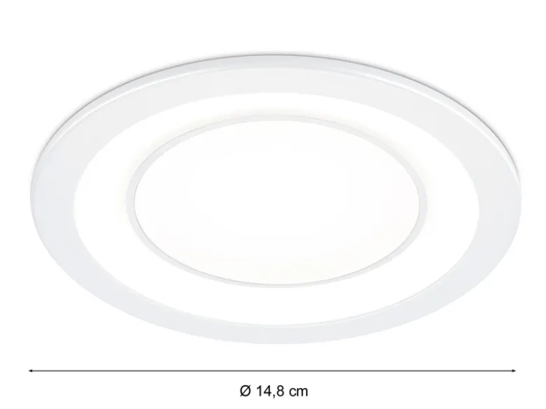 Runder LED Deckeneinbaustrahler CORE in Weiß matt Ø 14,8cm