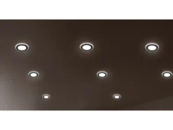 Runder LED Deckeneinbaustrahler AURA Schwarz matt Ø 8,2cm