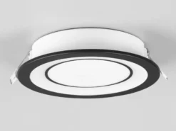 Runder LED Deckeneinbaustrahler CORE in Schwarz matt Ø 14,8cm
