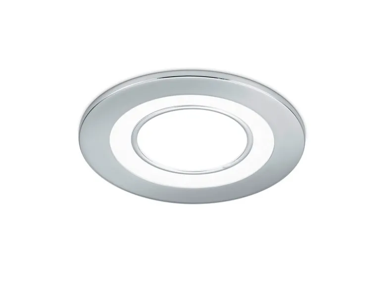 Runder LED Deckeneinbaustrahler CORE in Silber Chromfarben Ø 8,2cm