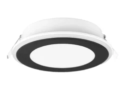 Runder LED Deckeneinbaustrahler AURA Schwarz matt Ø 14,8cm